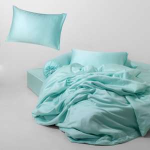 Bộ Chăn Ga Gối 5 Món Gòn Bedding Lụa Lyocell 60s Màu Trơn 1m6x2m - 1m8x2m (Dành cho nệm 10-20cm)