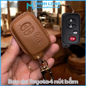 Bao Da Chìa Khoá Ô Tô Toyota TOY-G4 Cho Xe Toyota Camry 2012-2015 Bọc Chìa Khoá Xe Hơi Da Bò Togo Thật Handmade