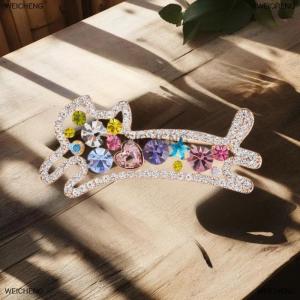 [COD] WEICHENG Fashion Cute Luxury Animal Cat Brooch For Women Clothing Coat Accessries Gifts