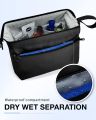 BAGSMART Toiletry Bag for Men, Wide Opening Travel Toiletry Bag for Men, Dopp Kit Water Resistant Shaving Hygiene Bag for Bathroom Shower, Travel Size Toiletries, Travel Essentials, Black. 