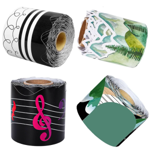 Scalloped Bulletin Board Border Musical Notes Bulletin Board Sticker Black Waves Border Trim for Classroom