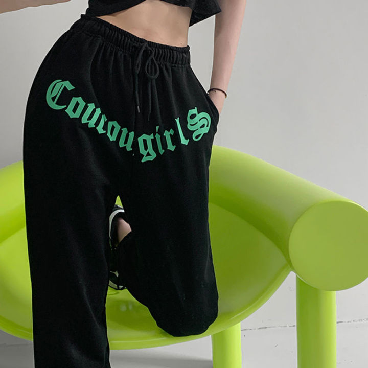 Hip hop Dance pants for girls women korea style high waist casual