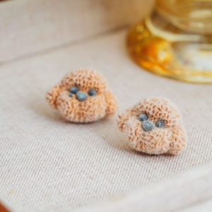 Fashionable Ring Gift 秋冬款可爱小狗时尚耳钉女甜美气质高级感个性设计氛围感百搭耳环
