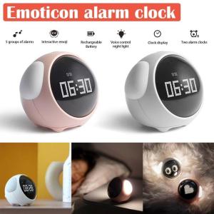 Xiaomi Youpin Đồng Hồ Báo Thức Biểu Cảm Dễ Thương Đèn LED Kỹ Thuật Số Điều Khiển Bằng Giọng Nói Đa Chức Năng Đồng Hồ Đầu Giường Cho Gia Đình Văn Phòng