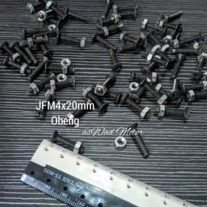 5pcs Baut JF M4x20mm+Mur Original Universal / Baut Kendaraan Bermotor / Baut Pengunci Part