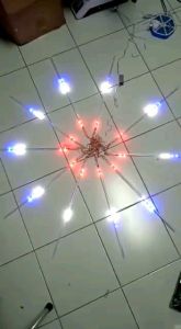 LED METEOR 50CM COMBINASI NYALA LED NAIK TURUN 10 BATANG