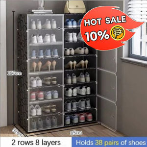 Clean store Dustproof Shoe Rack Storage Cabinet Screwless Transparent Drawer Type Stackable Large Size Storage Cabinet