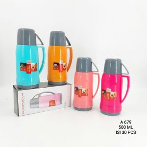 Thermos Warna Warni Air Panas Dingin Termos Air Panas Bahan Kaca Luar Plastik Water Jug Pegangan
