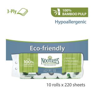Nootrees Bamboo Ecoluxe 3-Ply Bathroom Tissue - 10 Rolls