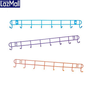 Japan Yokohama Wall-Mounted Hook Rack with Plastic-Coated Metal Hooks for Clothes and Towels THS2147