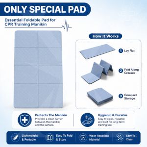 Adult CPR Manikin Half Body For First Aid Training Resuscitation Emergency AED Trainer Simulator Patient Education