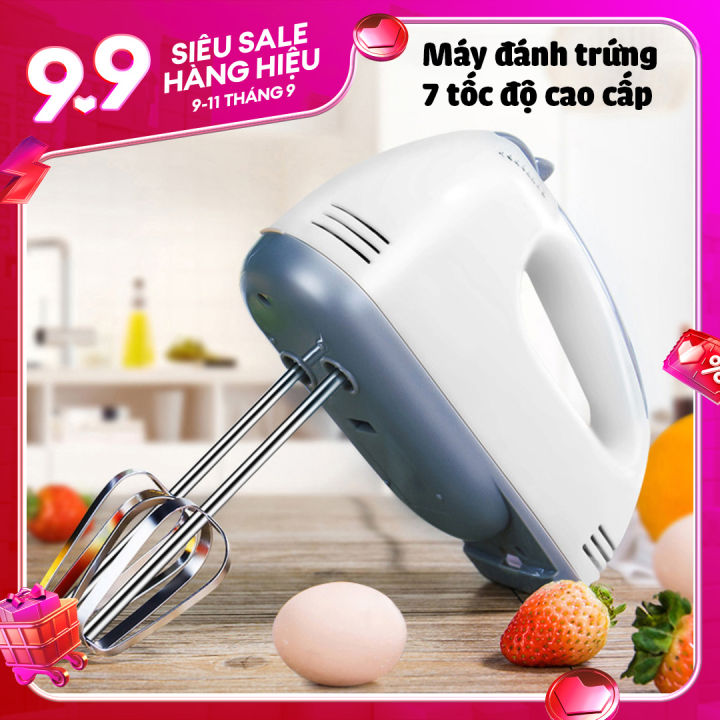 Máy Đánh Trứng Cầm Tay Mini 07 Tốc Độ 260W Loại Cao Cấp 2023 ship hỏa tốc - Máy đánh bọt cà phê máy trộn bột cây đánh trứng máy nhồi bột máy đánh kem trộn máy trộn kem cây đánh trứng cầm tay