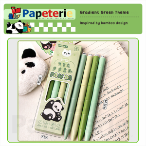 Papeterie - 4 Pcs Panda Gel Pen 0.5 Neutral Pen Quick Dry High Appearance Student ST Brush Pen Question Black Pen
