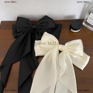 pime MALL Nơ ruy băng kẹp tóc mũ nón đơn giản thanh lịch satin mùa xuân Clip cố định kẹp tóc retro bên mũ Phụ kiện tóc đỏ