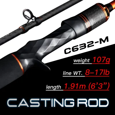 SEASIR Cast X Fishing Rod Carbon Fiber 1.83M-2.1M Zirconia Guide Rings Lure Weight 7-25G 9KG Super Drag Spinning Rod & Casting Rod