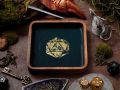 Antique D20 Square Mini Tray | ถาดไม้ ถาดทอย ลูกเต๋า Dice DnD D&D MTG RPG TRPG เกมกระดาน บอร์ดเกม Game Magic เมจิก. 