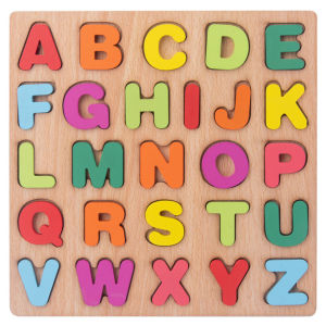 NIKO ABC Letter Number Puzzle Wooden Toys For Kids Alphabet Shape Matching Jigsaw Board Toys
