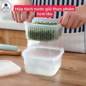 Hộp Đựng Thức Ăn Tách Nước Giúp Thực Phẩm Tươi Lâu Tiện Dụng Food Box