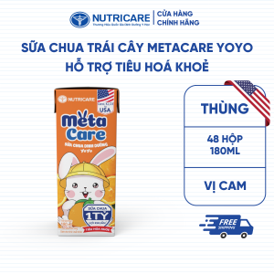 Thùng 48 Hộp Sữa METACARE YOYO Nutricare 180ML Sữa Chua Trái Cây Dinh Dưỡng Tiêu Hoá Khoẻ Bé Cao Lớn Tăng Cường Đề Kháng