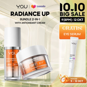 YOU Radiance Up Serum Paket 2in1 Skincare Set 2pcs Serum Cream Moisturizer Essence Toner