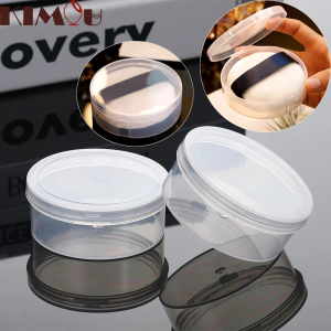 Transparent Puff Storage Box Dust-proof Belt Cover Design is Wear-resistant and Drop-proof KIMOU 1Pcs