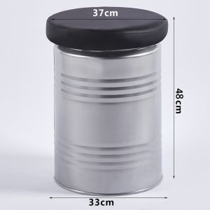 Iron Bucket Stool Iron Round Stool Backrest Chair Storage Paint Bucket Stool Theme Restaurant Industrial Wind Bucket Sto