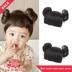 [COD] Baby Wig Braid Hairband wig for kids baby headband baby hair Children Fake Bangs Head Buckle COS Hair Accessories Baby