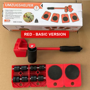 【Lucky Home】 Furniture Mover Tool Set | 4 Swivel Dollies & Lifter for Sofa Cabinet & Appliances