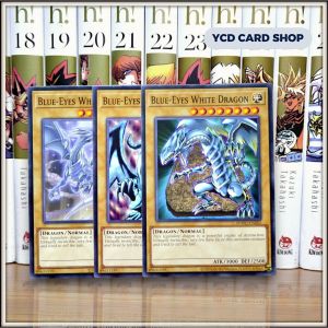 [YCDcardgame] Thẻ bài Yugioh Chính Hãng Set 3 lá Blue-Eyes White Dragon (3 Art) - Common