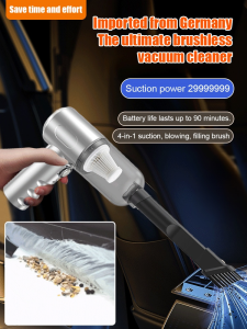 Handheld mini portable rechargeable car vacuum cleaner with large suction power