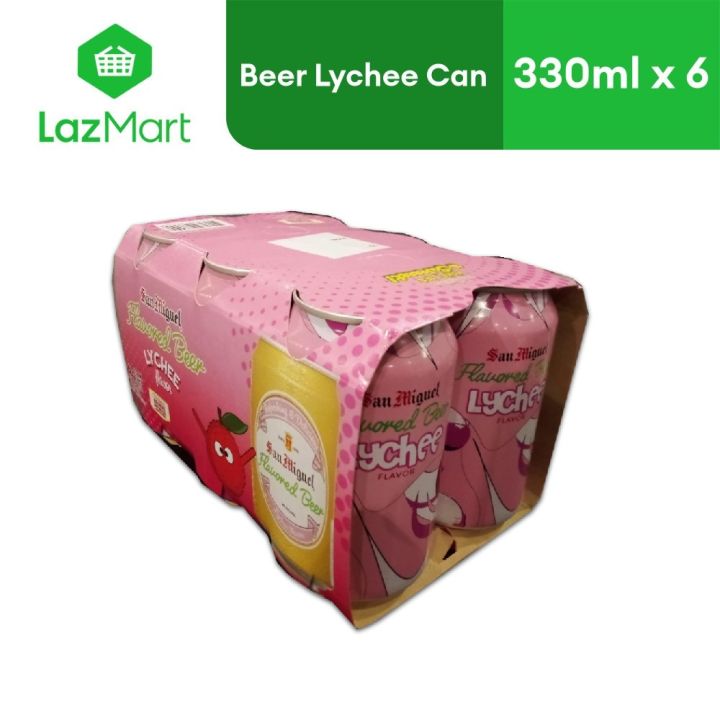 San Miguel Flavored Beer Lychee Can 330ml x 6