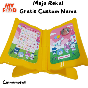 Meja Rekal Lipat Plastik Anti Air Custom Nama dan Foto Gratis TANPA PO Free Box
