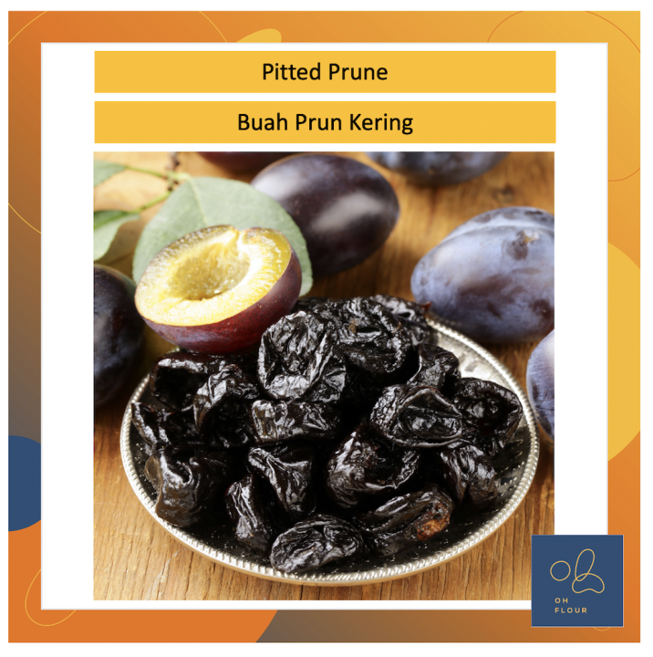 Pitted Prunes Unsweetened Premium Grade 250g 500g 1kg Buah Prun