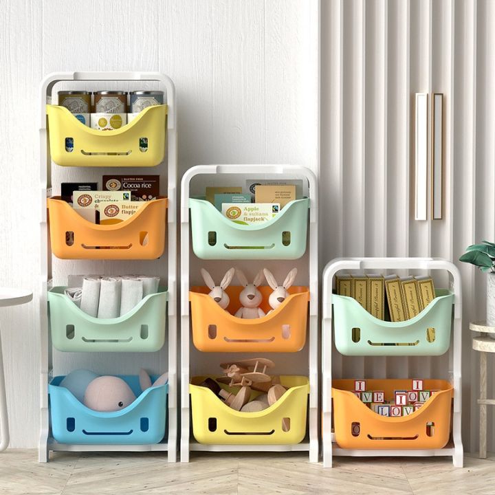 3 Layer toys Organizer Trolley Storage Rack For Kids children's toy ...