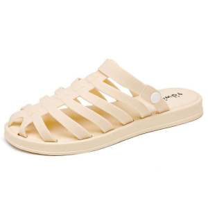 [Free Shipping] Closed-Toe Half-Slippers Clogs Non-Slip Odor-Resistant Waterproof Casual Outdoor Beach Slippers Soft Sole Non-Slip And Wear-Resistant