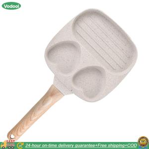 【24 hours Flash Delivery】Egg Frying Pan with Heat-Resistant Handle Alloy Breakfast Mcmuffin Egg Making Pan for Gas Stove Induction Cooker