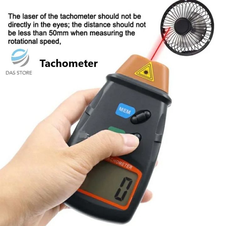 LCD Digital Laser Photo Tachometer 2.5-100000 RPM Untuk Mengukur ...