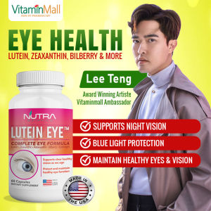 Nutra Botanics Lutein Eye Supplement + Zeaxanthin Bilberry - 60 Capsules  - 5 Eye Vitamin for Healthy Vision