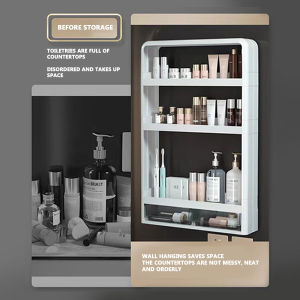 Household 3 layers Bathroom Storage Rack Kitchen Seasoning Wall Rack Cosmetic Organizer Wall Shelf