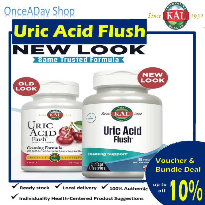 PROMO KAL, Uric Acid Flush, 60 VegCaps Once A Day Shop (gout, joint