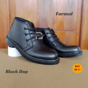 Sepatu pdh tni polri security standar kerja formal hitam dop