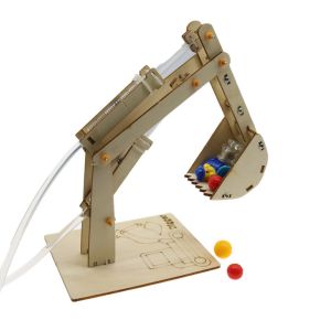 Máy Xúc Thủy Lực Hoàn Toàn Bằng Gỗ Đồ Chơi Stem Dành Cho Trẻ Em Phát Triển Trí Tuệ Sáng Tạo Thông Minh Theo Phương Pháp Giáo Dục STEM