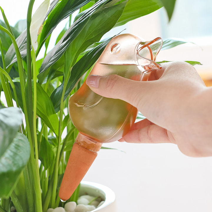 Automatic Flower Dripper Self-Watering Dripper For Indoor Plant Transparent Bird Auto Drip Plant ...