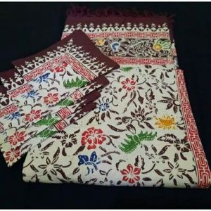TAPLAK MEJA MAKAN BUNDAR (BULAT) UKURAN 190cm KURSI 6/SERBET 6 || TAPLAK MEJA MAKAN MOTIF BATIK