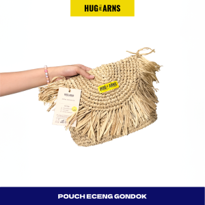 HUGeARNS - Dompet Pouch Eceng Gondok / Kerajinan Tradisional Handbag / Tas Enceng Gondok Natural Craft / Tas Enceng Gondok/ Tas Anyaman / Tas Natural / Tas Enceng Gondok Anyaman Polos/ Natural Bag / Tas Enceng Gondok Anyaman / Tas Handmade
