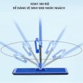 Cây lau nhà phun sương tự vắt, chổi lau nhà vừa tự vắt vừa phun sương xoay 360 độ. 