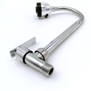 Kitchen Faucet Sink Wall Mounted Faucet 360°Flexible Single Cold Stainless Steel Wall washing faucet