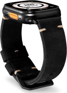 Genuine Leather Bands Compatible with Watch Bands for Men Double Sided Leather Retro Design Band For iWatch Series Ultra 3 2 1 SE 11 10 9 8 7 6 5 4 ,49mm/46mm/45mm/44mm/42mm/41mm