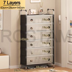 5 Layers Hanging Shoe Rack Dustproof Organizer Clothes Hanging Rack With Shoe Storage Multifunctional Floor Coat Rack