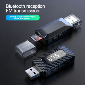 Kebidumei 2 in 1 Bluetooth 5.3 Adapter Transmitter Receiver Wireless Audio For Car Music Headphone Speaker AUX Wireless Audio Adapter 3.5mm Jack